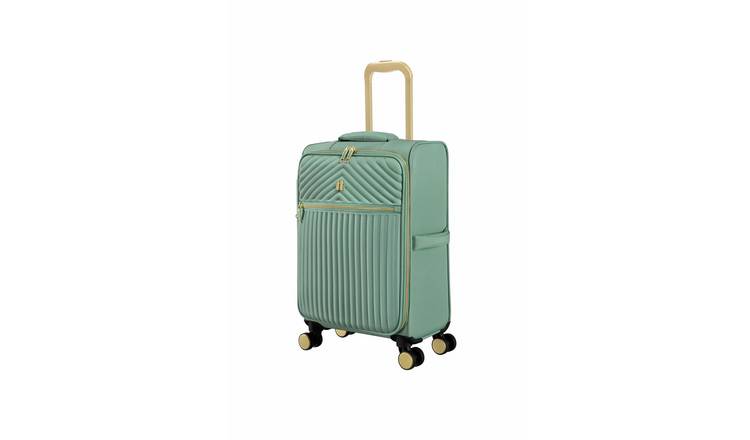 IT Luggage 8 Wheel Soft Suitcase - Green, Small