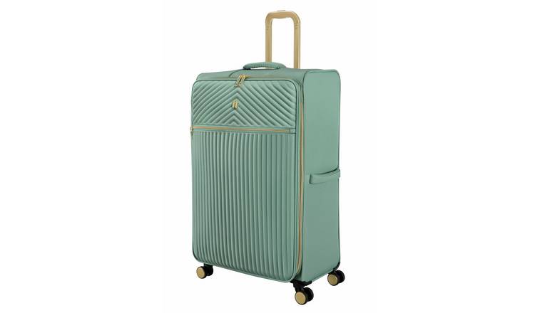 IT Luggage 8 Wheel Soft Suitcase - Green, Large
