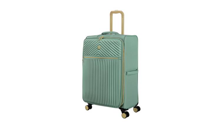 IT Luggage 8 Wheel Soft Suitcase - Green, Medium