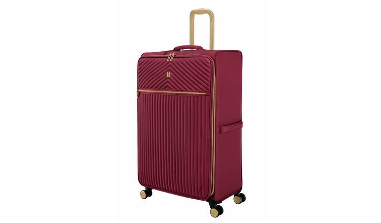 IT Luggage 8 Wheel Soft Suitcase - Red, Large