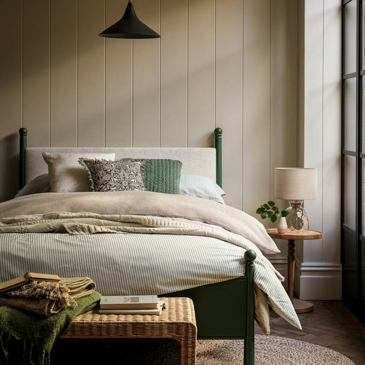 Habitat Knitted Check Throw - Oatmeal - 125x150cm 0