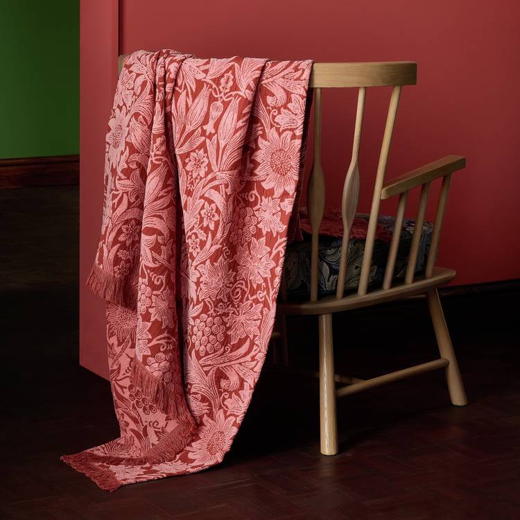Habitat & Morris & Co. Sunflower Chenille Throw - 125x150cm 0