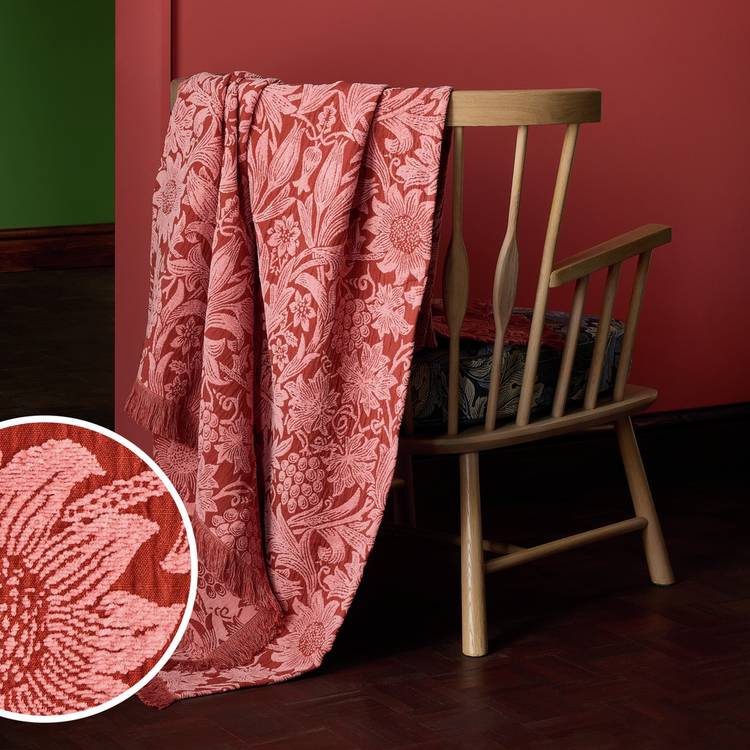 Habitat x Morris & Co. Sunflower Chenille Throw - 125x150cm 0