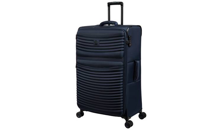 IT Luggage Expandable 8 Wheel Soft Suitcase - Large, Blue