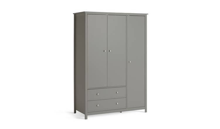 Habitat Brooklyn 3 Door Wardrobe - Grey