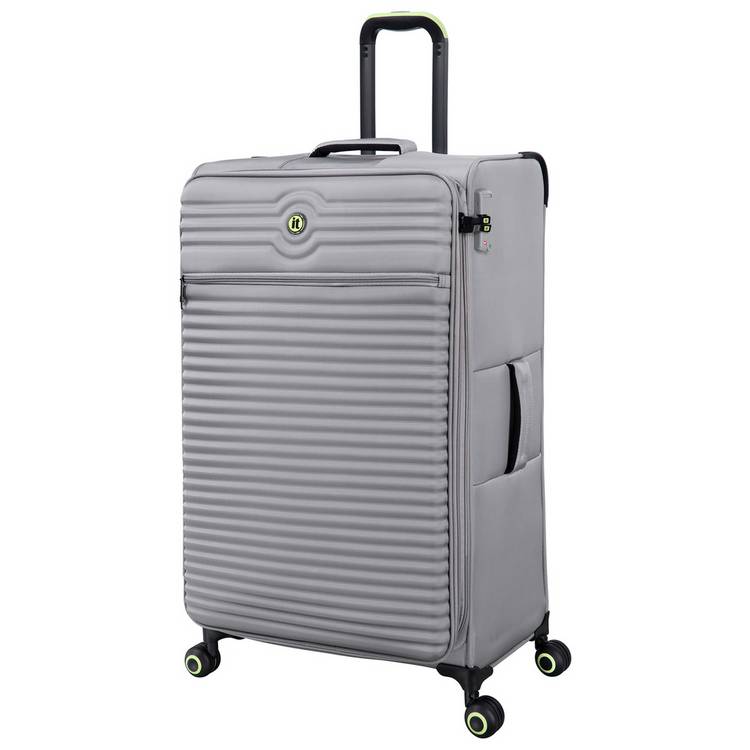 IT Luggage Expandable 8 Wheel Soft Suitcase - Large, Grey 0