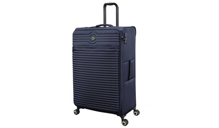 IT Luggage Expandable 8 Wheel Soft Suitcase - Large, Blue