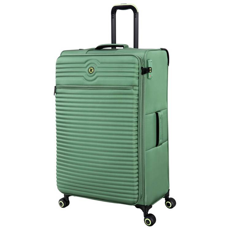 IT Luggage Expandable 8 Wheel Soft Suitcase - Large, Green 0