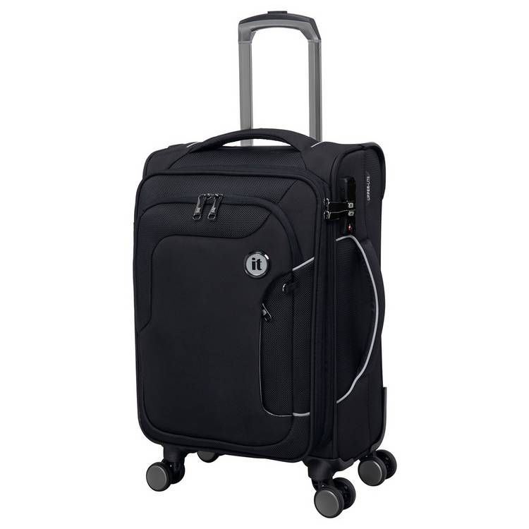 IT Luggage Expandable 8 Wheel Soft Suitcase -Small, Charcoal 0