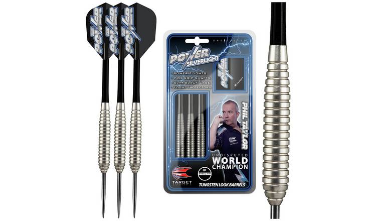 Target Phil Taylor Silverlight 24g Brass Steel Tip Darts Set