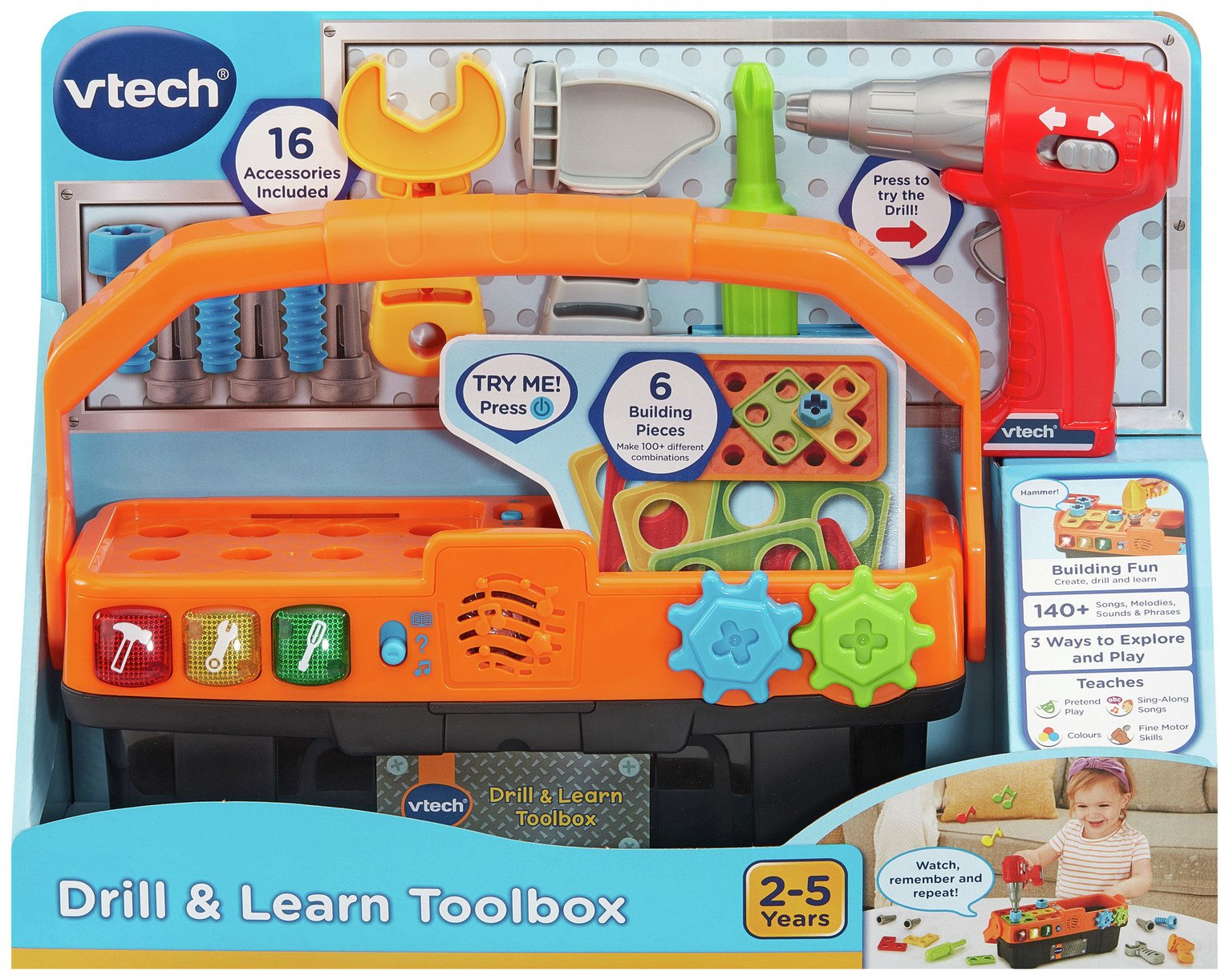Buy Vtech Drill & Learn Toolbox | Interactive learning toys | Argos