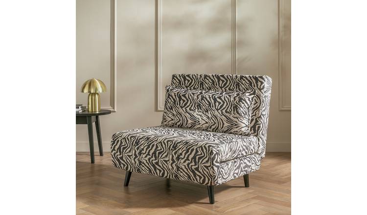 Habitat Roma Single Fabric Chairbed - Zebra Print
