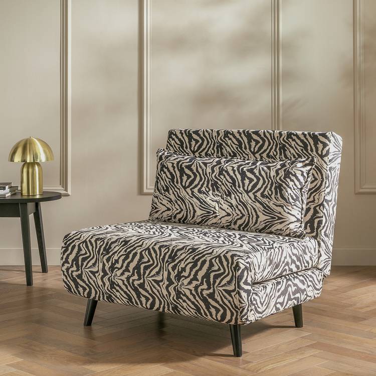Habitat Roma Single Fabric Chairbed - Zebra Print 0