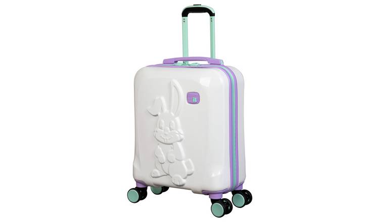 IT Luggage 8 Wheel Hard Kids Suitcase - Cabin, White