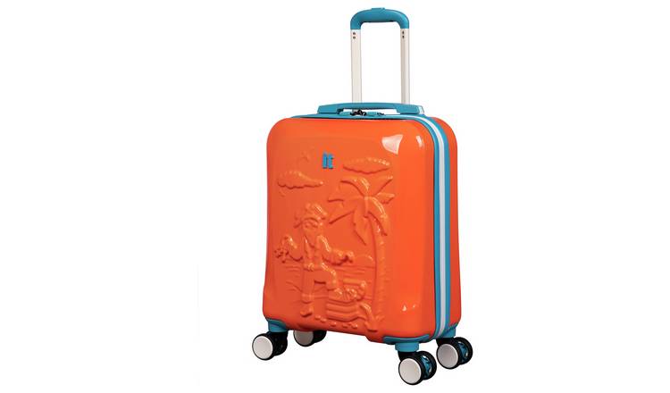 IT Luggage 8 Wheel Hard Kids Suitcase - Cabin, Orange