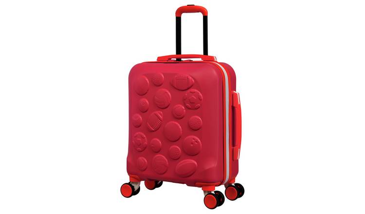 IT Luggage 8 Wheel Hard Kids Suitcase - Cabin, Red