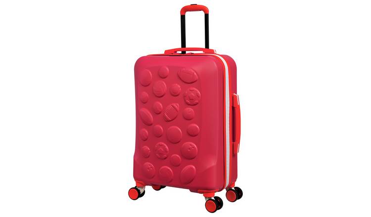 IT Luggage 8 Wheel Hard Kids Suitcase - Cabin, Red