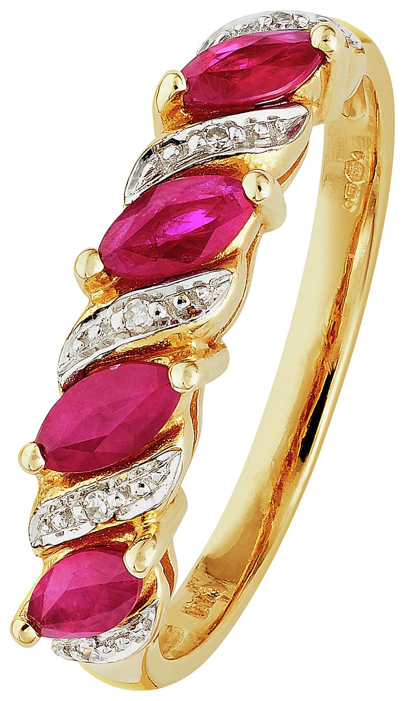 Revere 9ct Gold Ruby and 0.25ct Diamond Eternity Ring Review