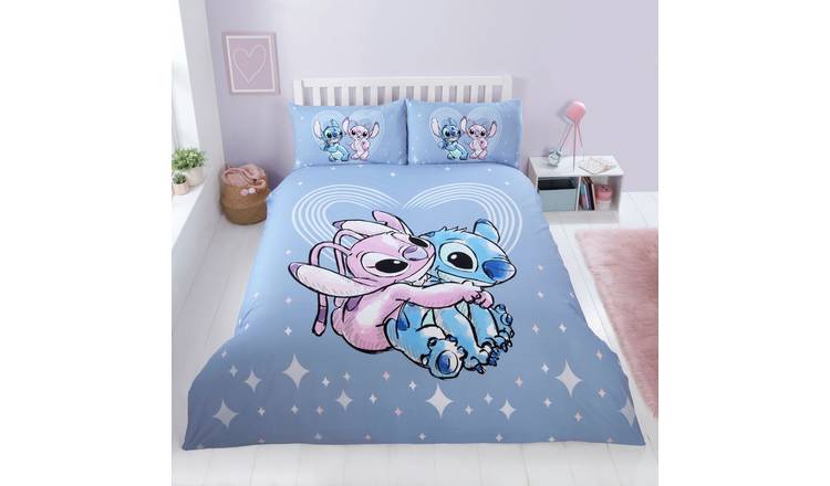 Disney Stitch & Angel Lilac Kids Bedding Set - Double