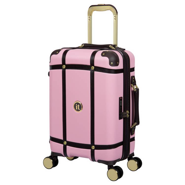 IT Luggage Expandable 8 Wheel Hard Suitcase - Small, Pink 0