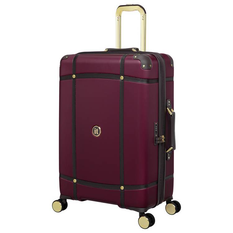 IT Luggage Expandable 8 Wheel Hard Suitcase - Medium, Wine 0