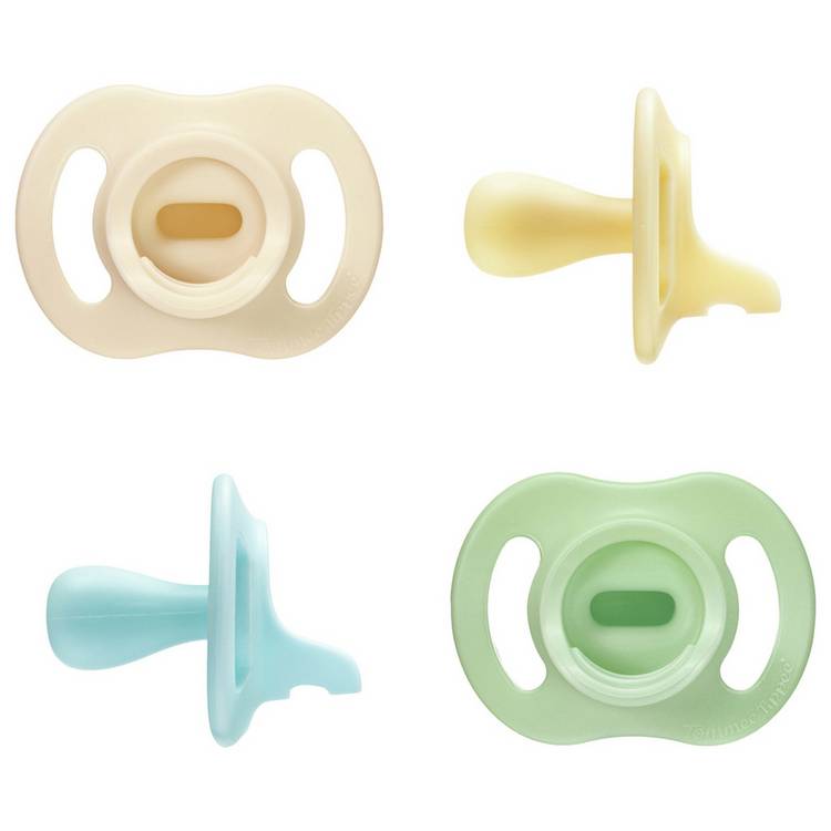 Tommee Tippee Ultra-light StayPut Soother 0-6m 4 Pack Blues 0