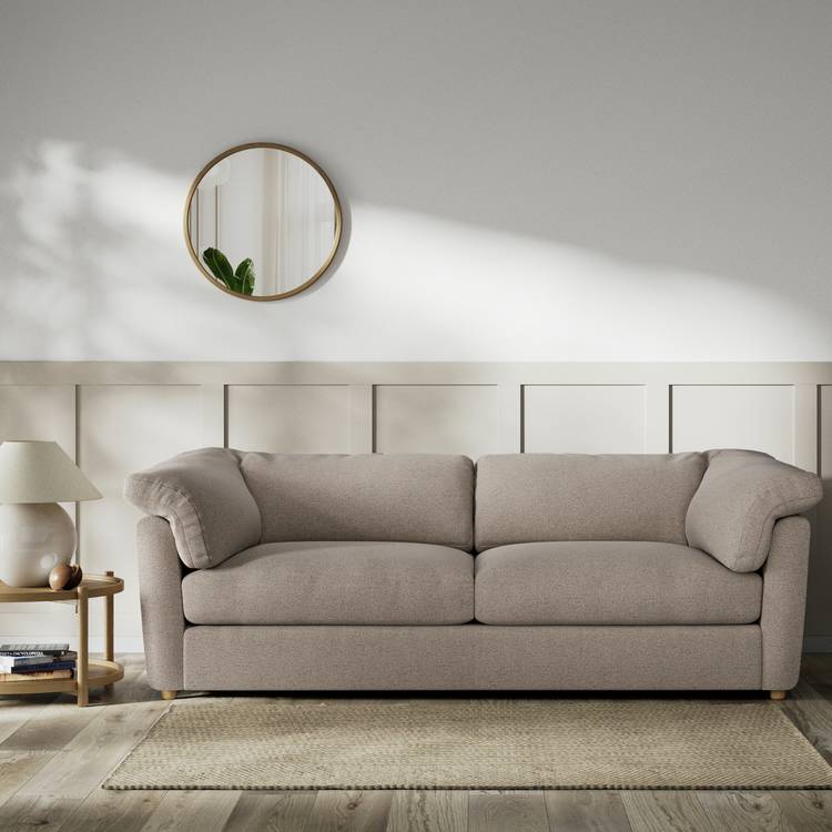 Habitat Wynn Fabric 4 Seater Sofa - Mocha - Ash Leg 0