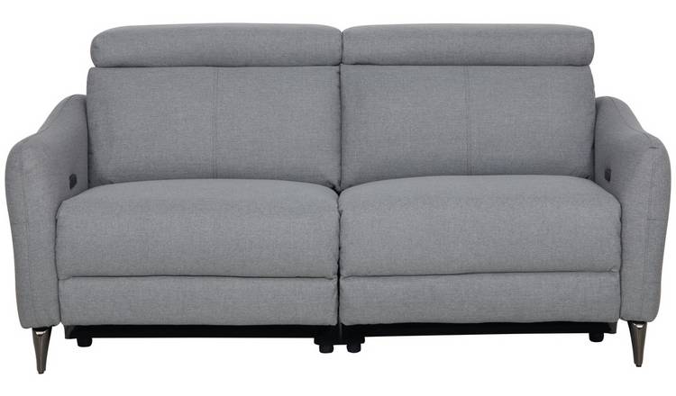 Argos Home Elias Fabric 3 Seater Recliner Sofa - Grey