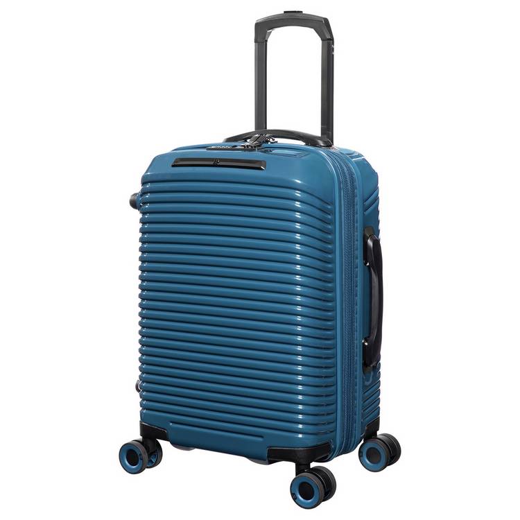 IT Luggage Expandable 8 Wheel Hard Suitcase - Small, Blue 0