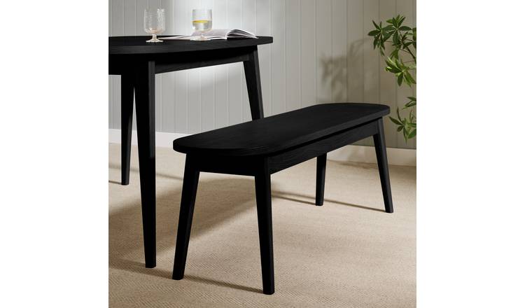 Habitat Etta 3 Seater Dining Bench - Black