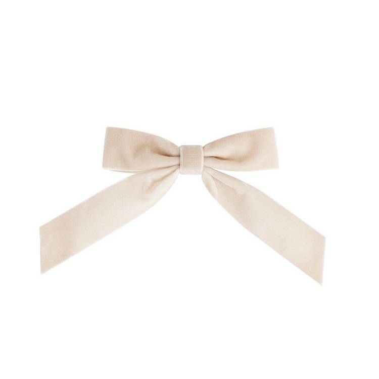 Habitat Pack of 6 Velvet Clip on Bows - Cream 0