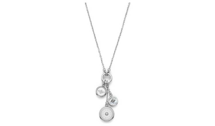 Olivia Burton Stainless Steel Disc Charm Necklace