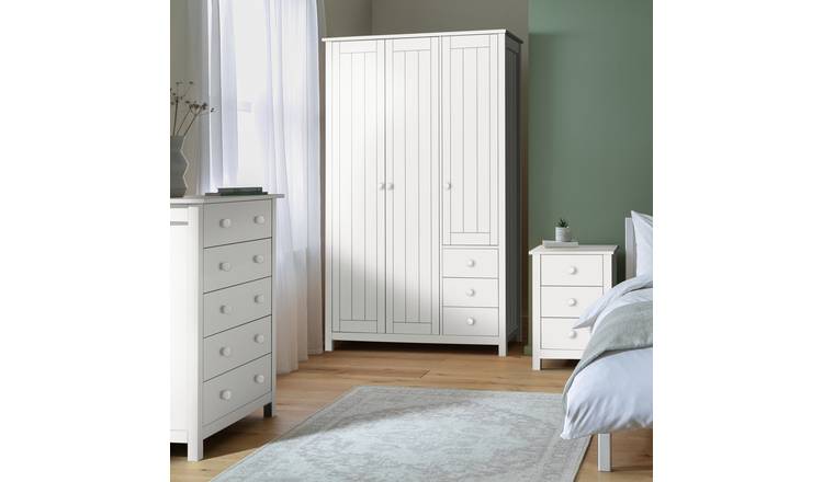 Argos Home Scandinavia 3 Piece 3 Door Wardrobe Set - White