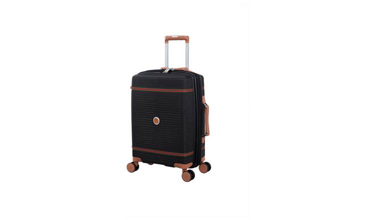 IT Luggage Expandable 8 Wheel Soft Suitcase - Cabin, Black