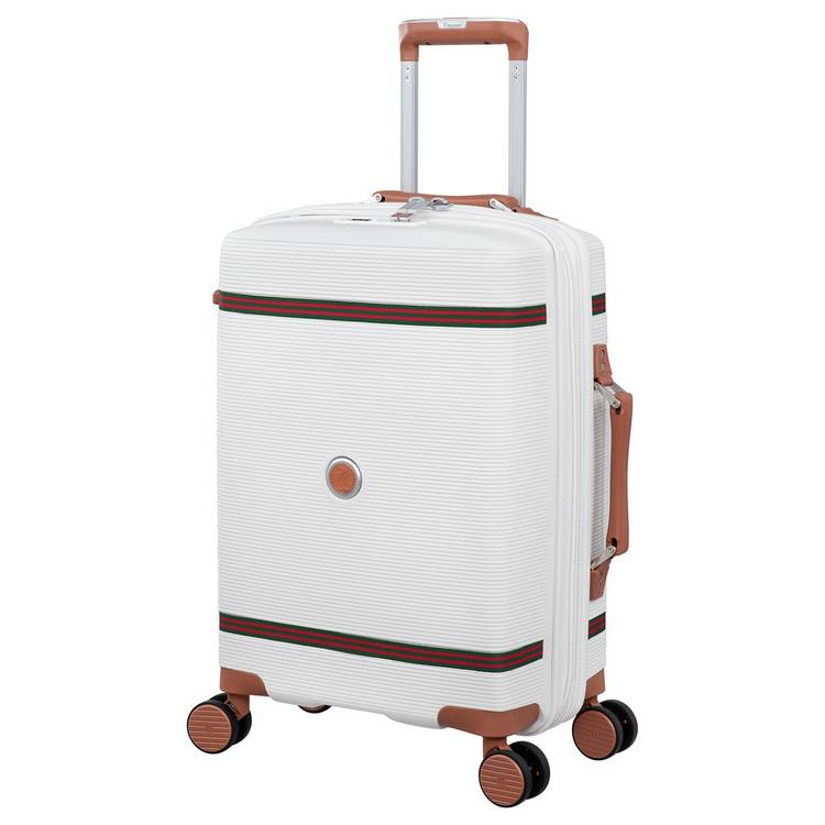 IT Luggage Expandable 8 Wheel Hard Suitcase - Cabin, Cream 0