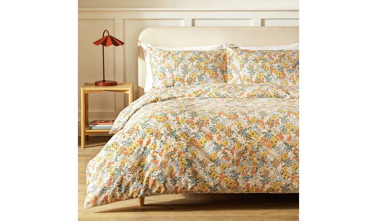 Argos Home Autumnal Ditsy Floral Yellow Bedding Set - Single