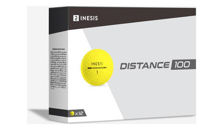 Decathlon 100 Distance Golf Balls Yellow x12