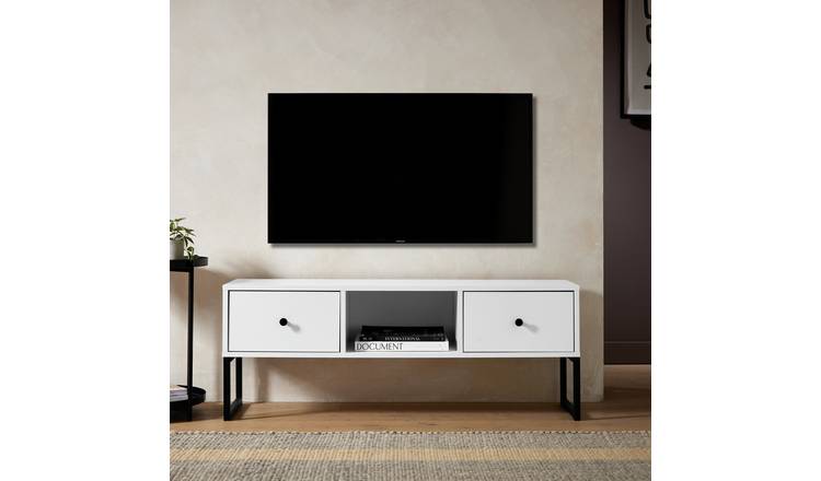 Habitat Anouk 2 Drawer TV Unit -  White