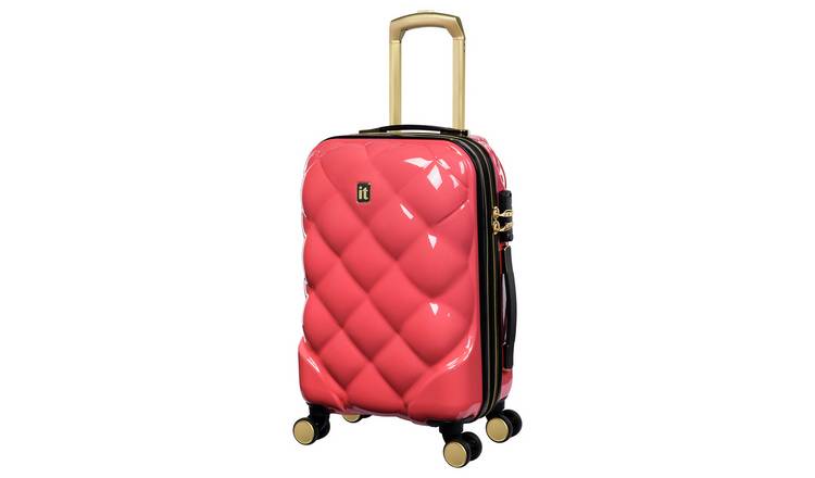 IT Luggage 8 Wheel Hard Suitcase - Cabin, Coral