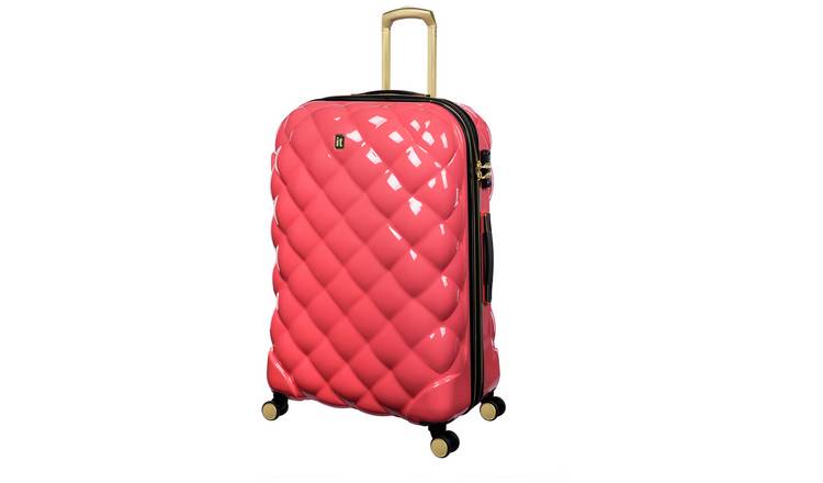 IT Luggage Expandable 8 Wheel Hard Suitcase - Large, Coral