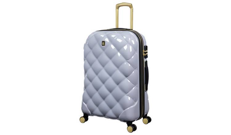 IT Luggage 8 Wheel Hard Suitcase - Medium, Silver