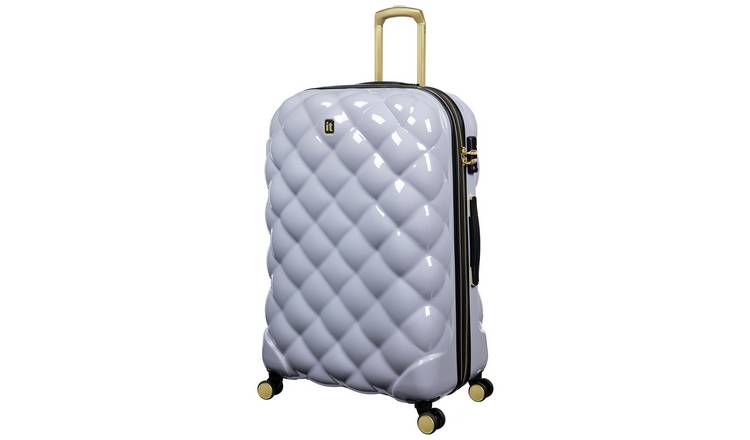 IT Luggage Expandable 8 Wheel Hard Suitcase - Large, Silver