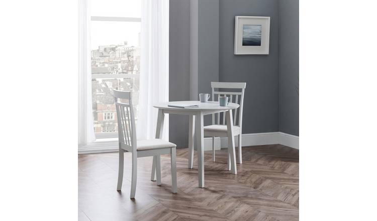 Julian Bowen Coast Grey Dining Table & 2 Grey Chairs
