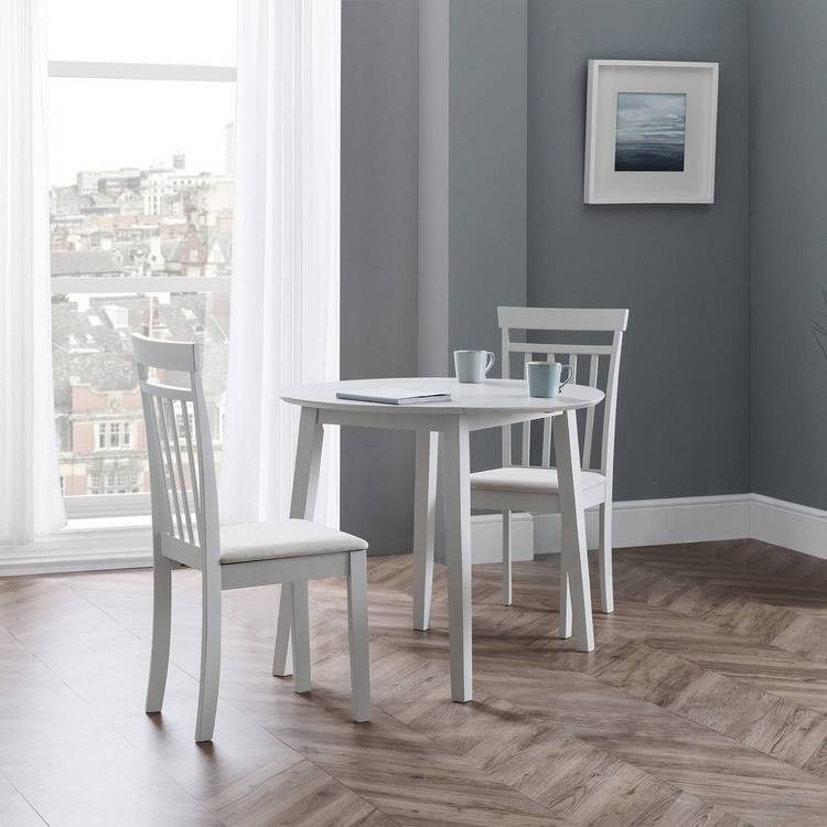 Julian Bowen Coast Grey Dining Table & 2 Grey Chairs 0