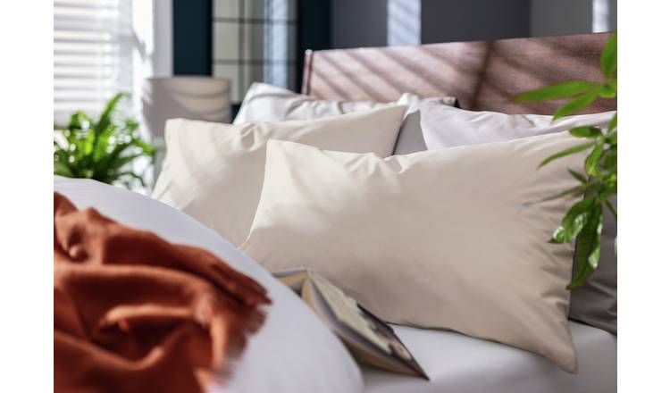 Habitat Cotton Rich 180TC Standard Pillowcase Pair - Neutral