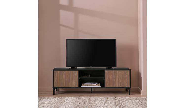 Argos Home Hamilton 2 Door TV Unit - Walnut