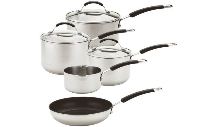 Meyer 5 Piece Stainless Steel Induction Pan Set.