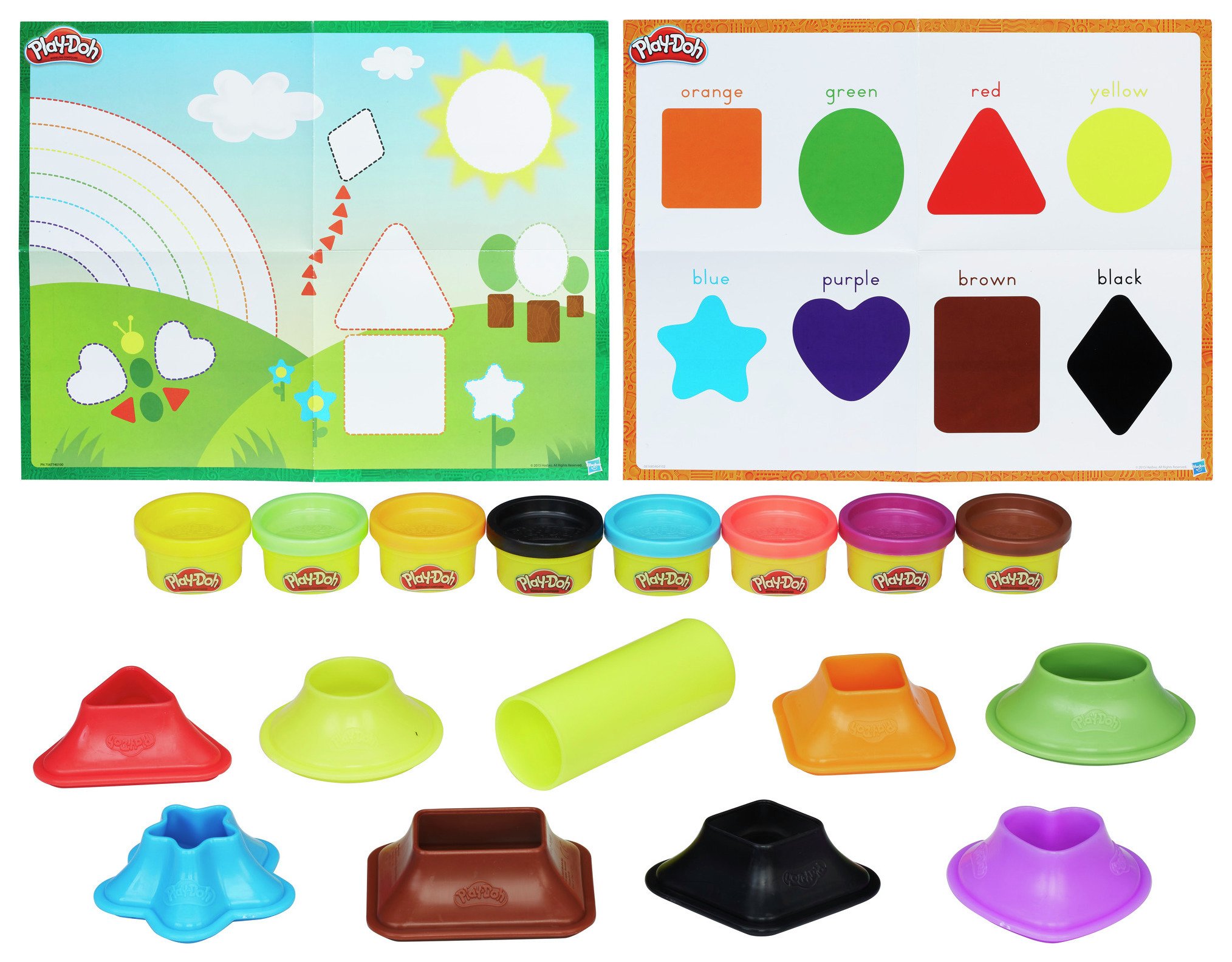Play-Doh Shape and Learn Colours and Shapes.