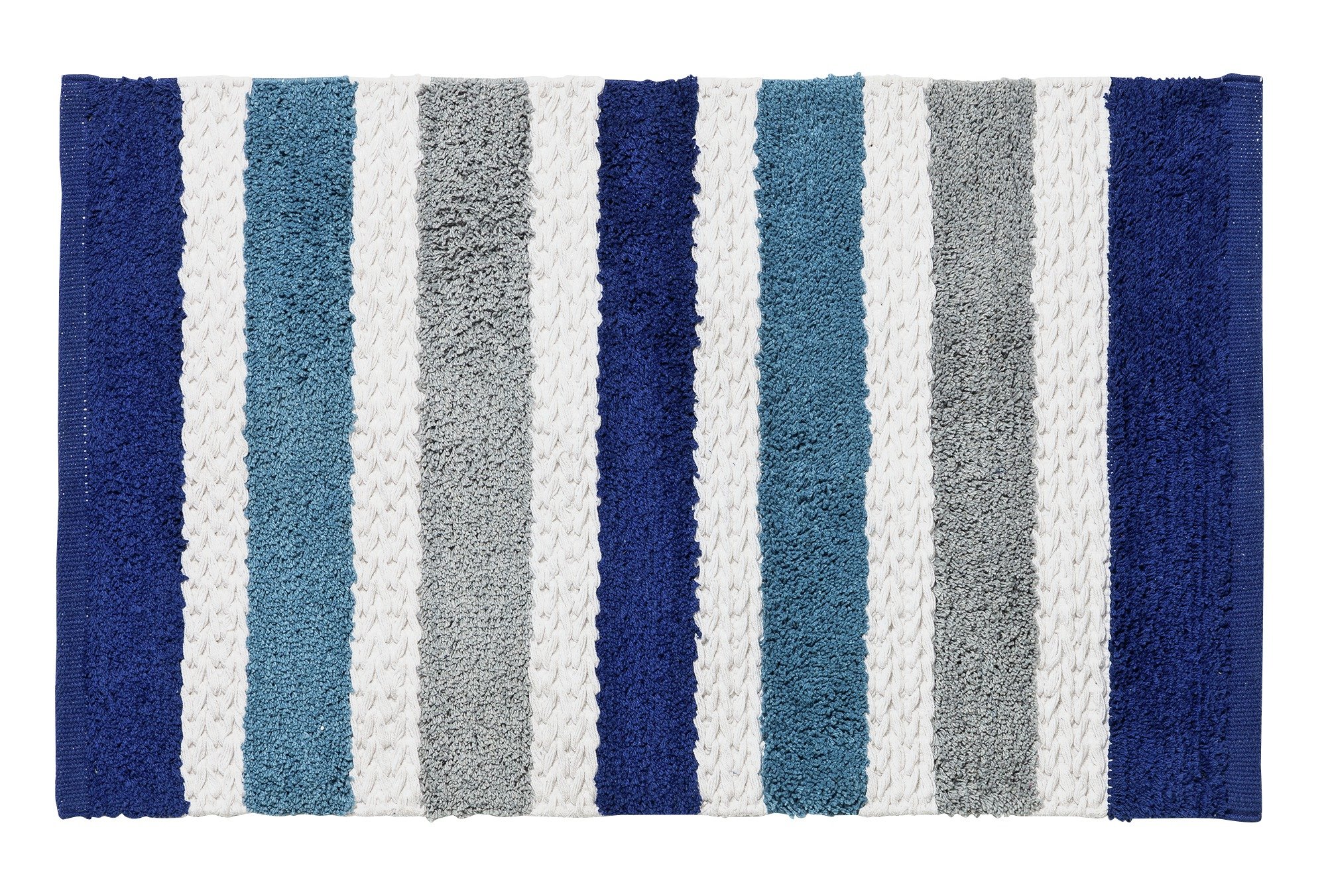 Argos Home Coastal Bath Mat - Blue Striped