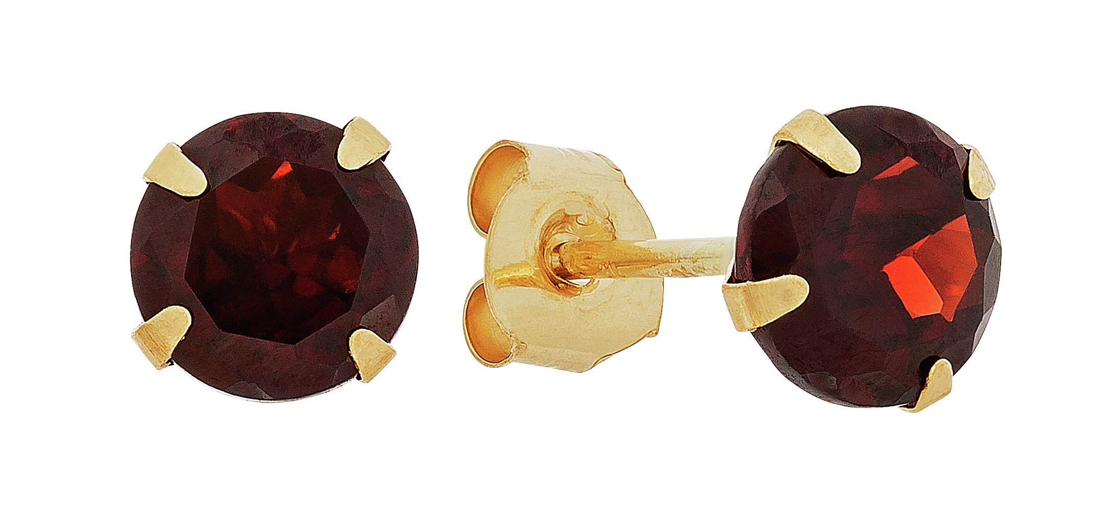 Revere 9ct Gold 5mm Garnet Stud Earrings review